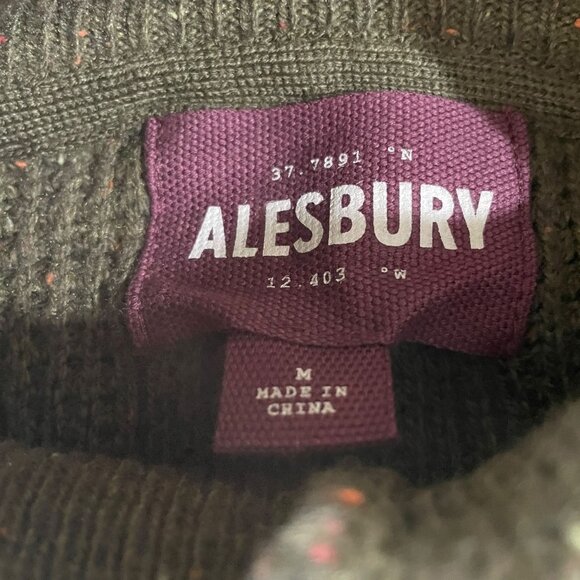 Alesbury Olive Waffle Knit Sweater Gorpcore Outdoors Grandpa Core Forestcore M - Picture 5 of 12